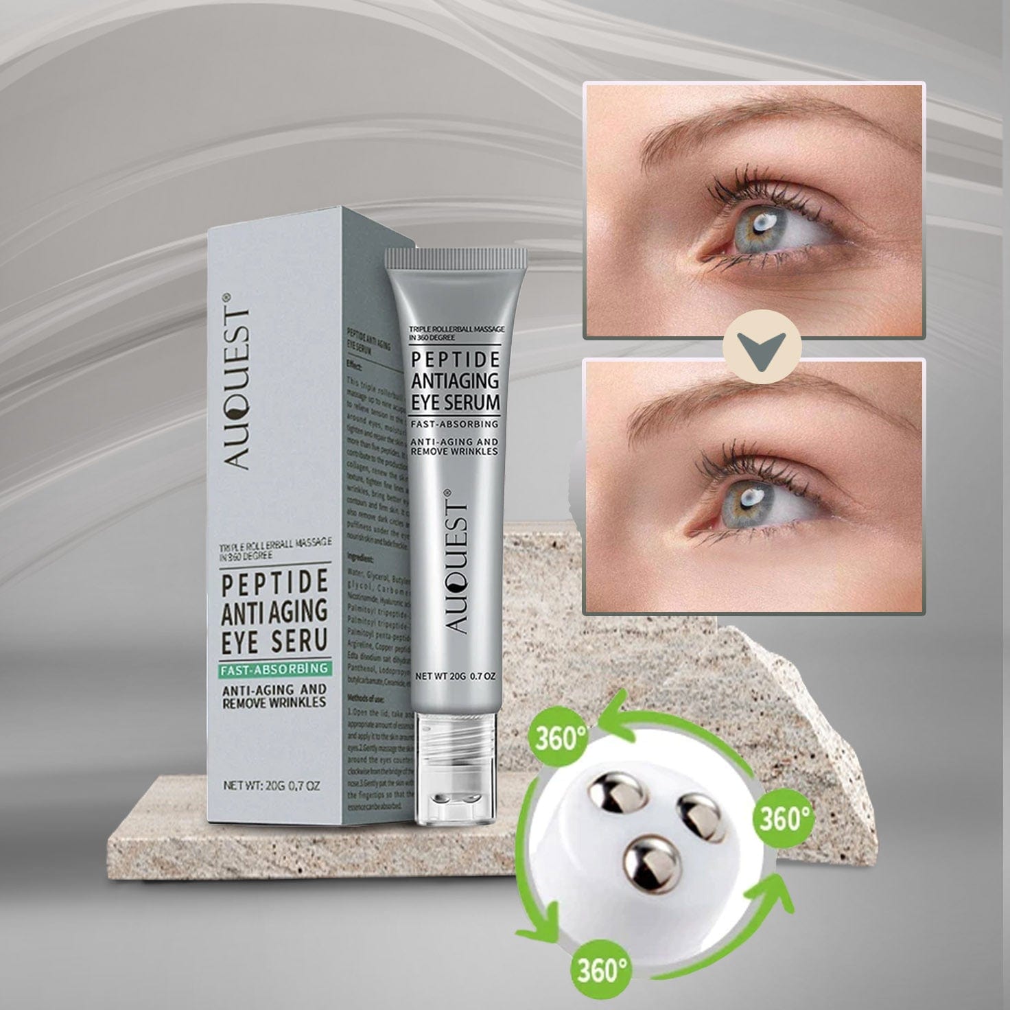 1+1 GRATIS | Auquest® | Anti Aging & Falten entfernende Augencreme【Letzter Tag Rabatt】